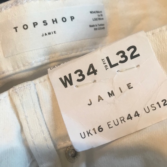 Topshop Jamie Jean White Skinny Jean - Picture 3 of 4